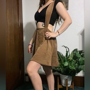 Skater brown over the shoulder skirt/dress
